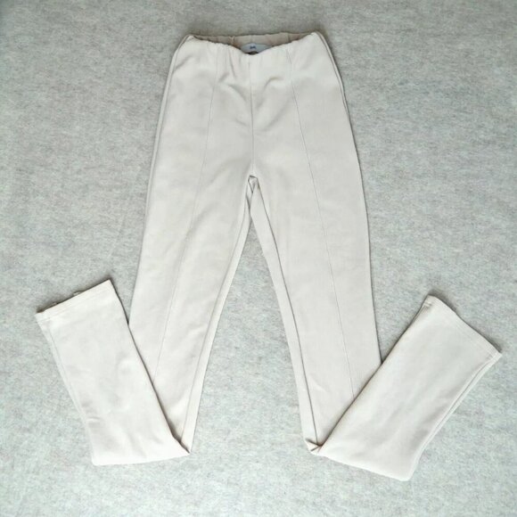 Adika Slit Bottom Panta Pull On Beige Tan Slim Stretch Polyester Women's Small - Picture 2 of 8